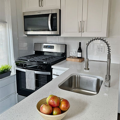 Kitchen with an island